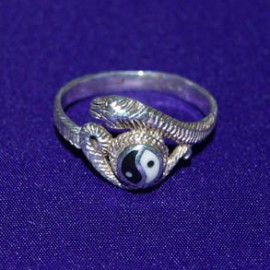 Snake/Ying Yang Silver Ring